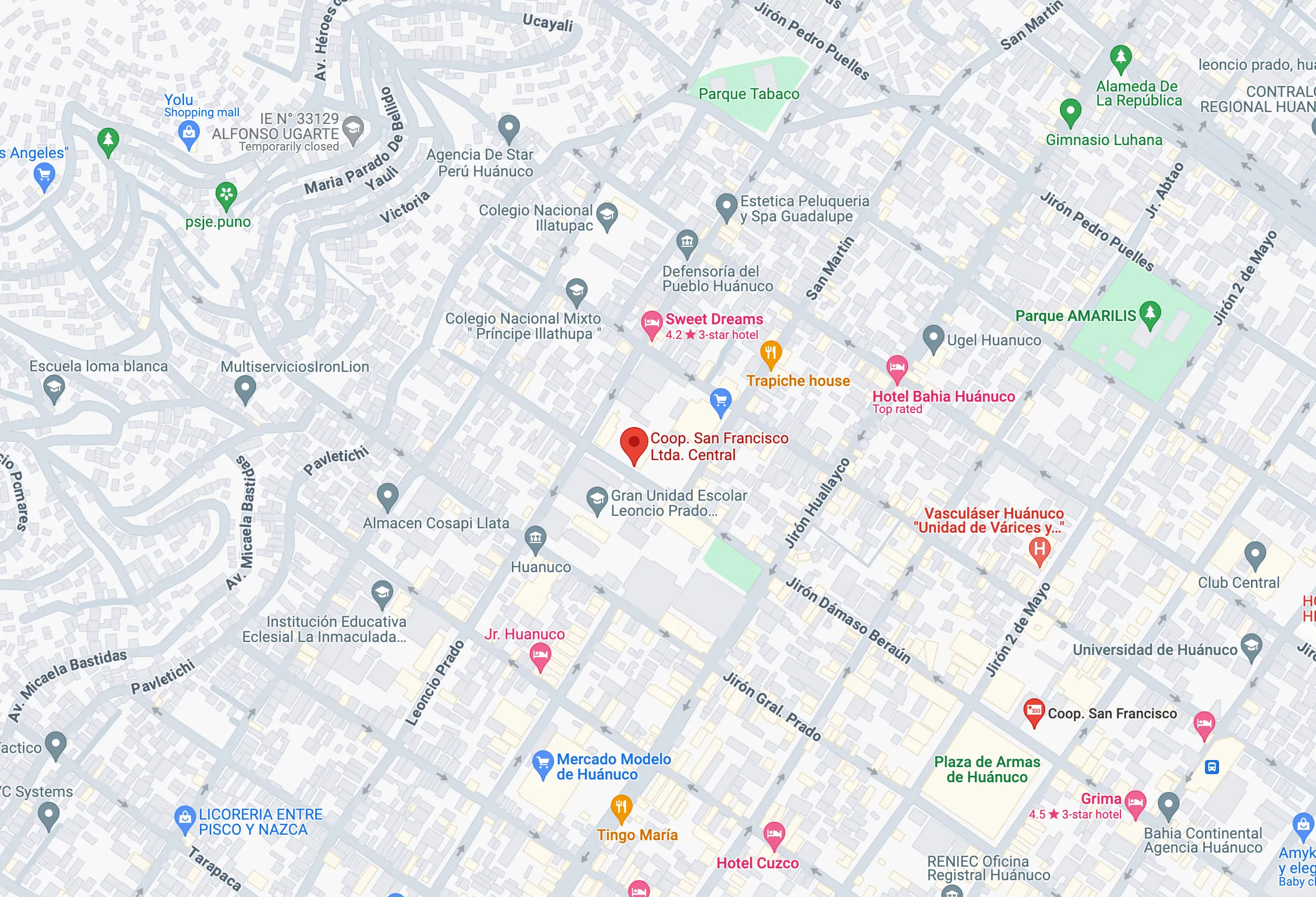 Mapa de referencia de Oficina Principal